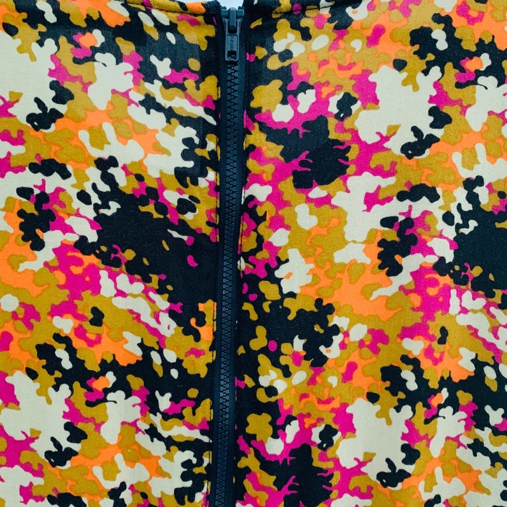 Fossil Orange Abstract Colorful Romper Size Small - image 5